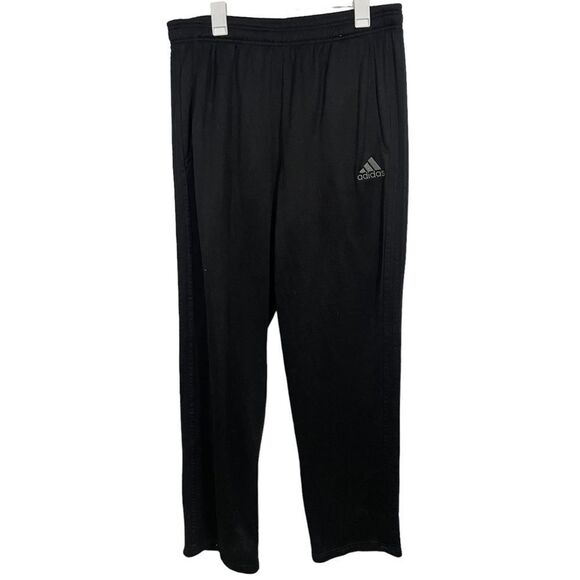 Adidas Black Climawarm Fleece Lined Straight Leg Sweatpants - Picture 1 of 4